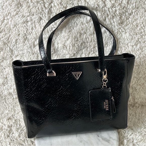 New Guess Moon Light Python Elite Tote - Picture 1 of 7